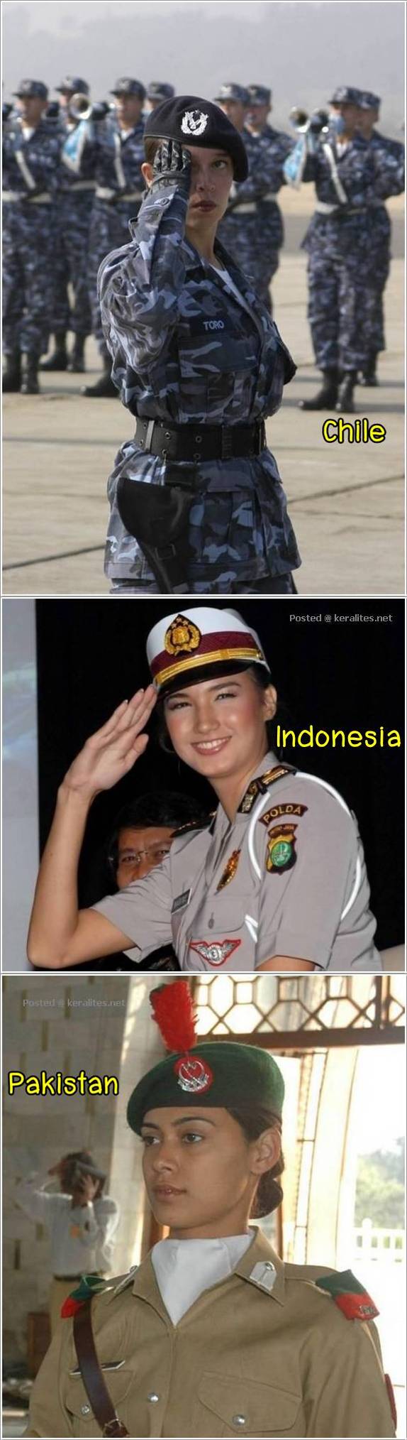 ทหารหญิงของแต่ละประเทศ