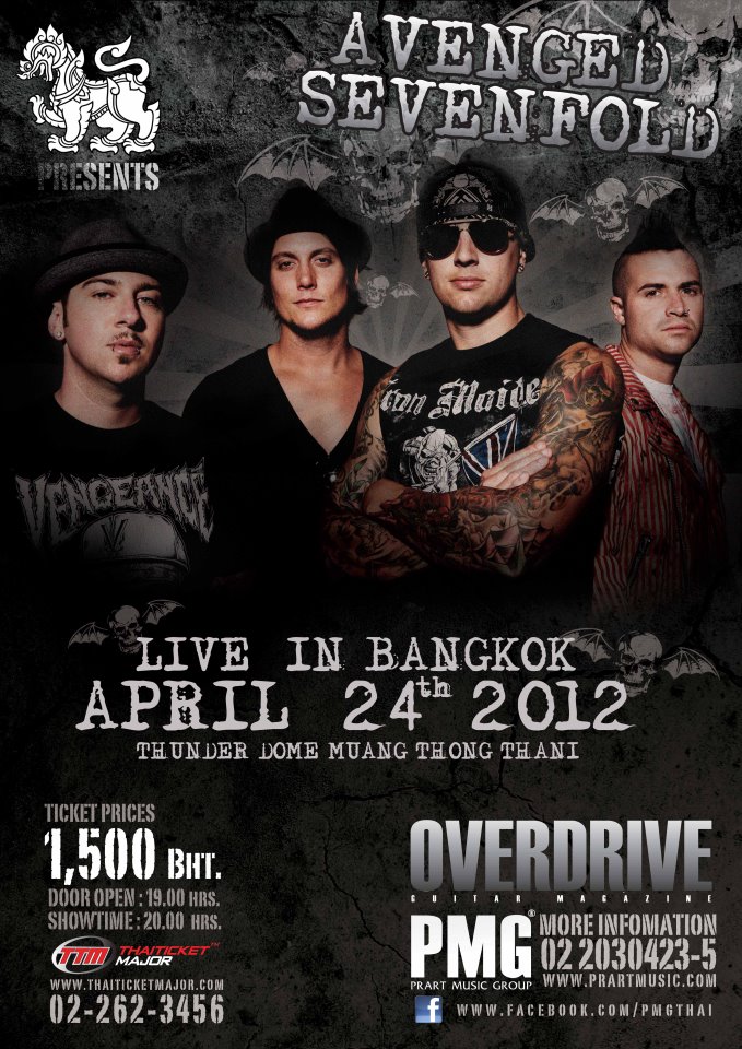 avenged sevenfold live bangkok 2012