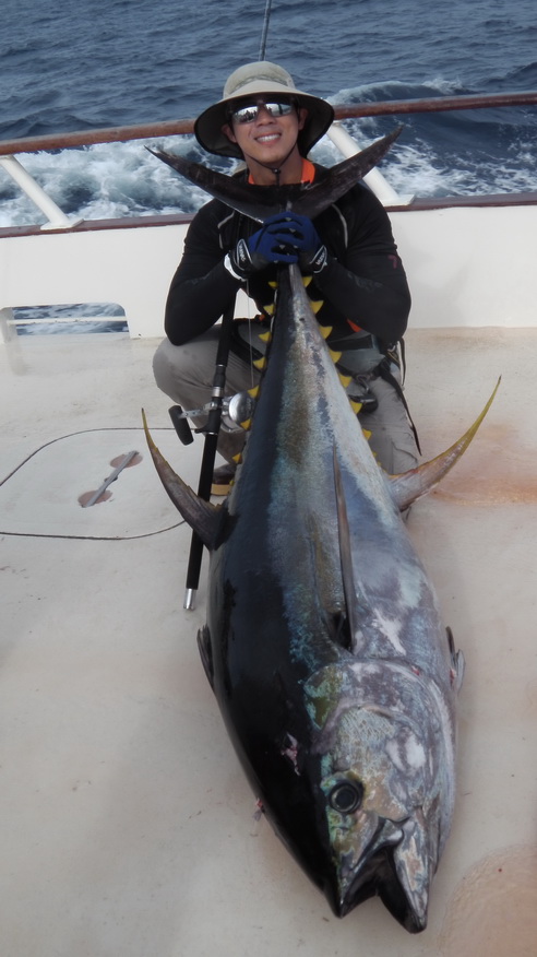 Tuna trip in clipperton. (mexico)