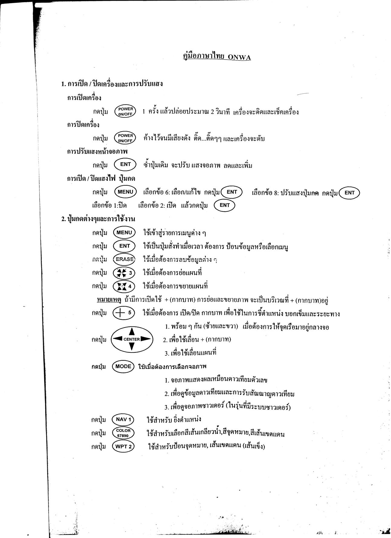 ขอคู่มือ ONWA 636