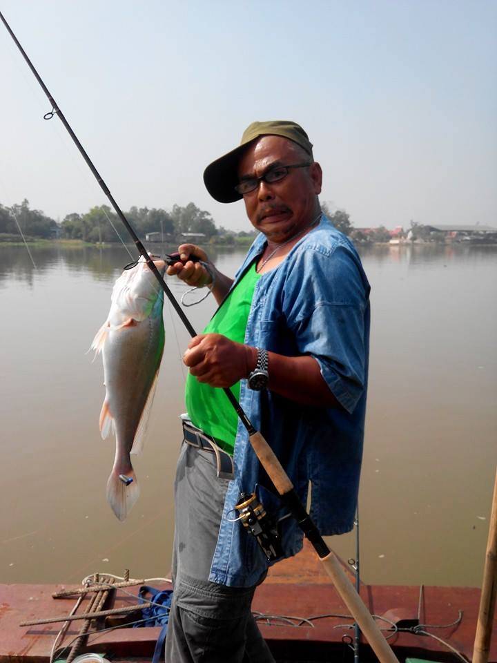 ล่องเรือตกปลาเจ้าพระยา ณ สามโคก วันน้ำไม่เดินนิ่งทั้งวัน  13/12/13