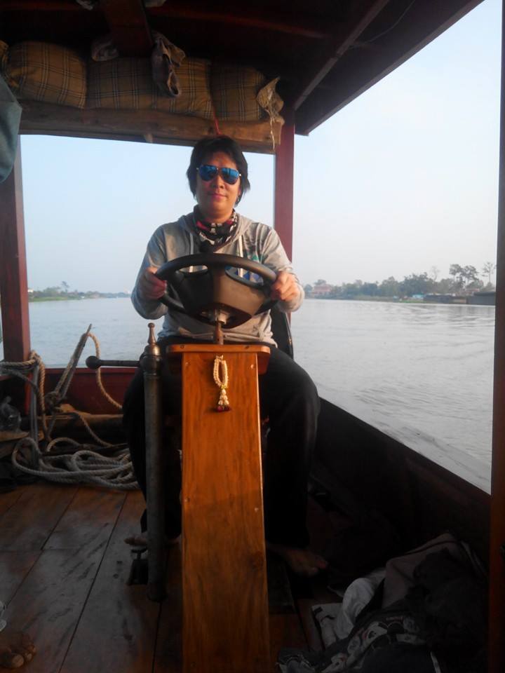 ล่องเรือตกปลาเจ้าพระยา ณ สามโคก วันน้ำไม่เดินนิ่งทั้งวัน  13/12/13