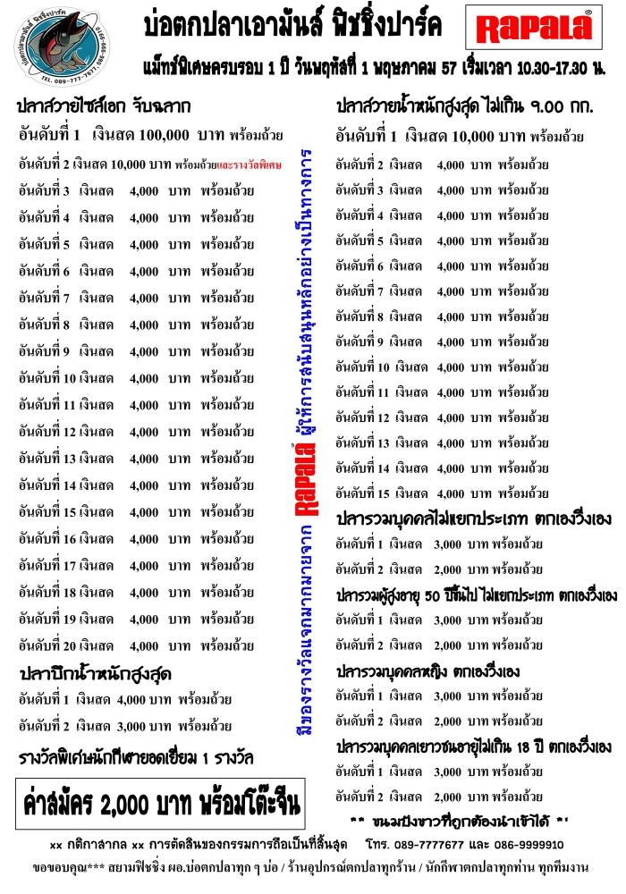 เอามันส์ อาทิตย์ที่ 16 มี.ค.หัว 100,000 หาง 4,000 ปลาไซส์ 15 ใหญ่ 9 บึก 2 นะครับ