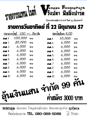 รายการแทน ไนท์  วันอาทิตย์ ที่ 22 มิถุนายน 57