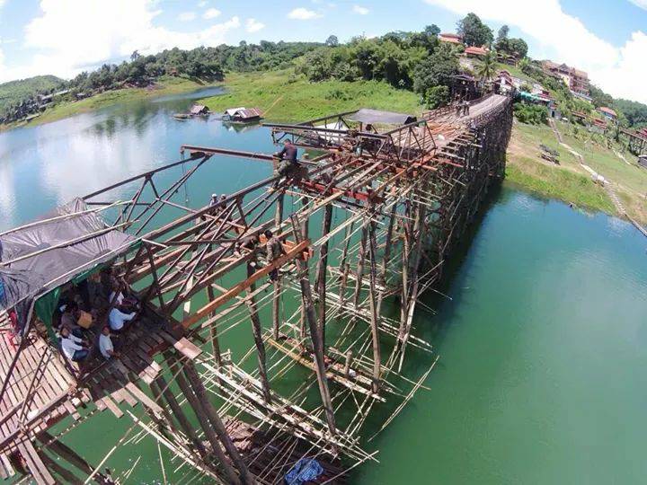 ความคืบหน้าสะพานมอญ สังขละบุรี