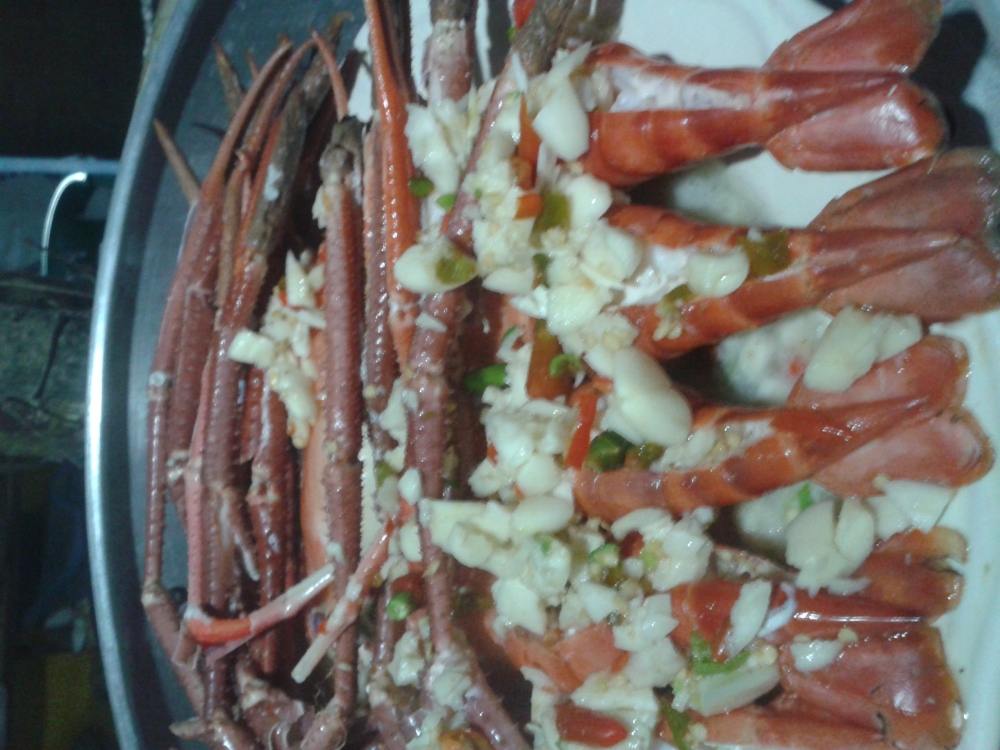 กุ้งนึ่งมะนาว..