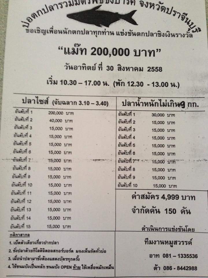 อัฟเดทแมทล้างตา200,000หาง15,000จำกัด150คันบ่อตกปลารวมมิตรฟิตชิ่งปาร์ค 30 สิงหาคม