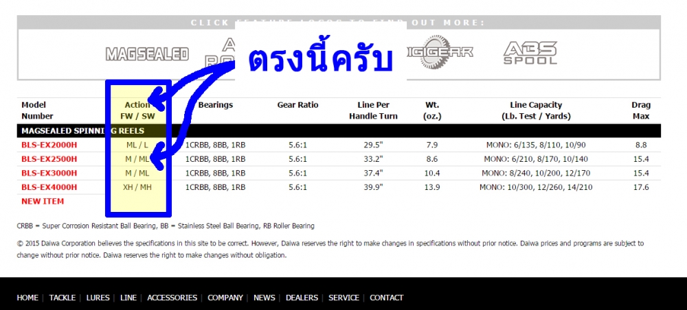 Action FW / SW ที่แคตตาล็อกรอก คืออะไรครับ