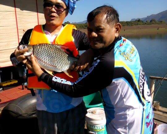 ตกปลา แพปลายน้ำ ณ.เขื่อนเขาแหลม จ.กาญจนบุรี 30-31มค.2559