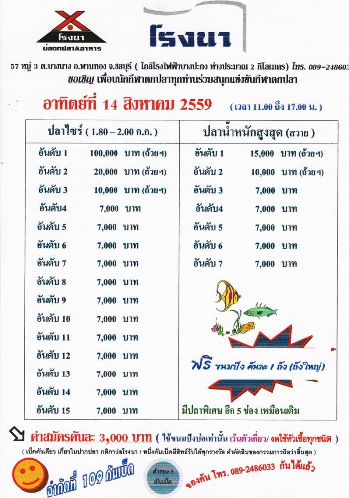  โรงนา แมทช์ 100,000.- 14 สิงหาคม 59