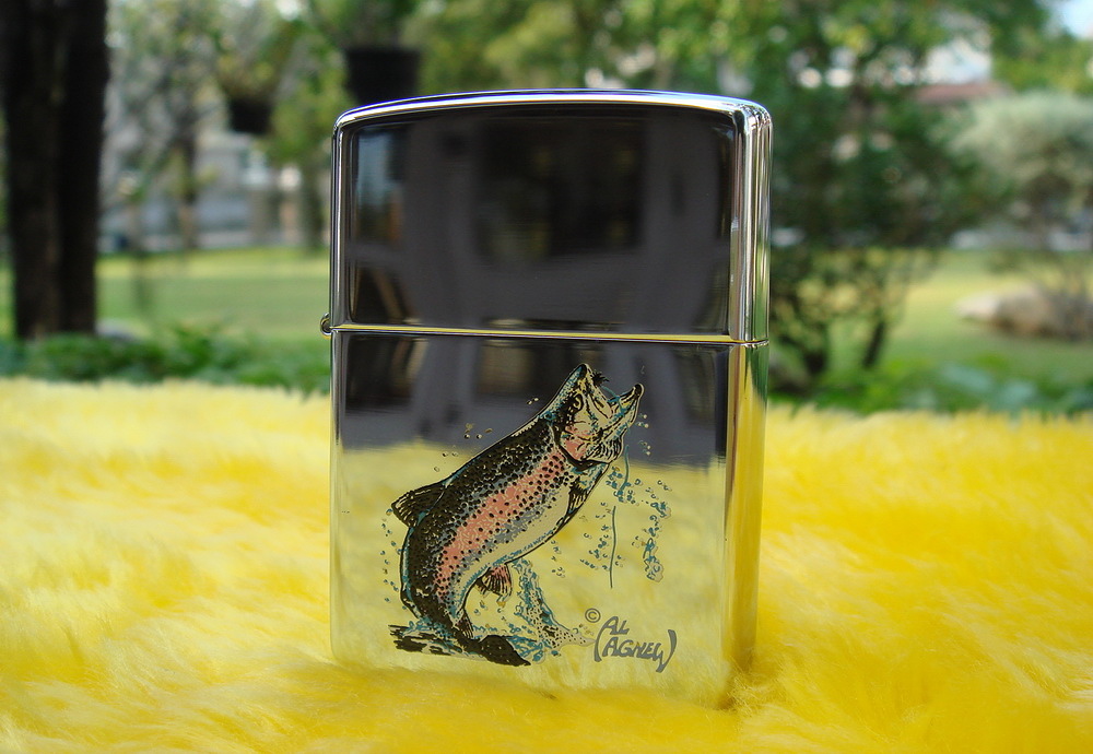 ***  TEEZA  ***  Show  !!  ZIPPO  250  RAINBOW  TROUT  USA  From  Japan  !!