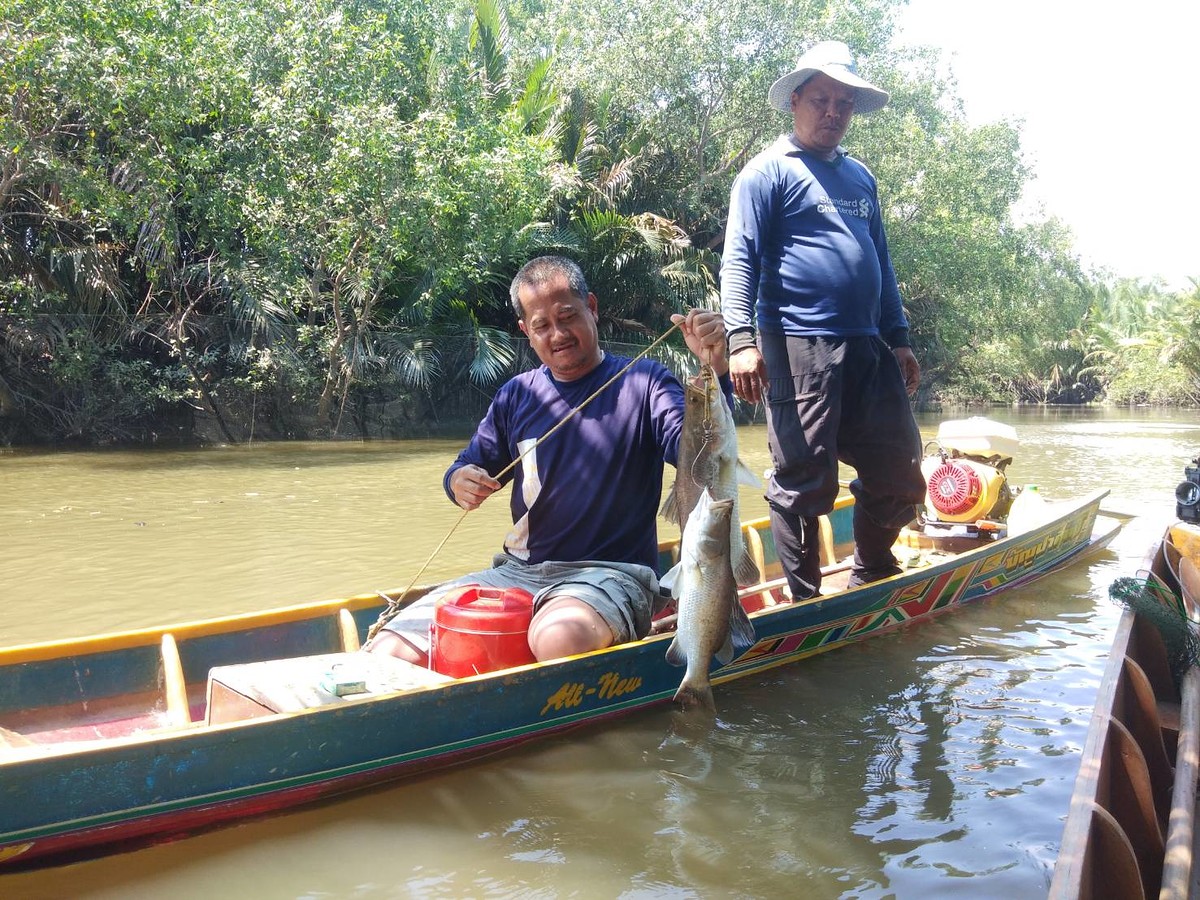 กระพง+กุ้งก้ามกามแม่น้ำเพชร