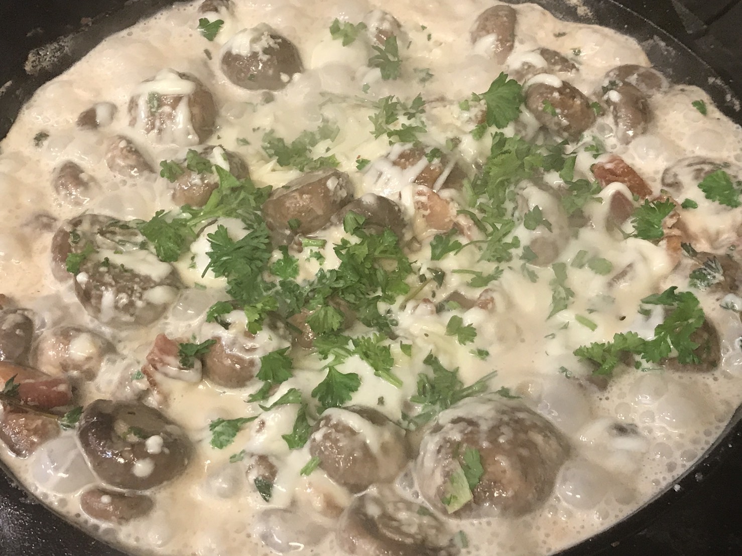 Creamy Mushroom and Bacon