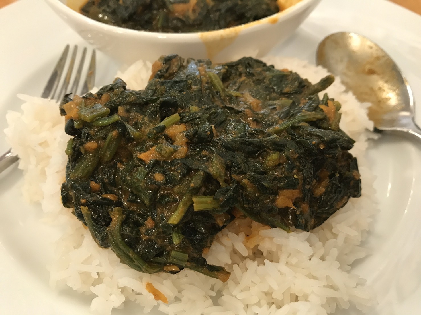 Saag Bahji {Spinach Curry} แบบง่าย