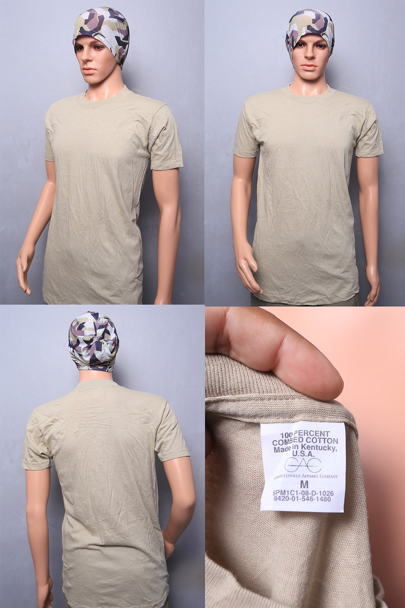 S1. เสื้อยืดแขนสั้น ใช้สำหรับกองทัพอเมริกา Men's T-shirt moisture wick army 100% Polyester Size M

