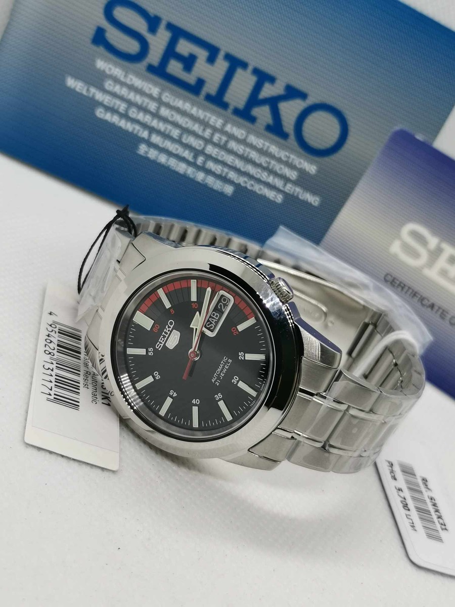 นาฬิกา Seiko  Automatic   รุ่น SNKK31K1 (หน้าปัดดำแดง)มือหนึ่งประกันศูนย์1ปี