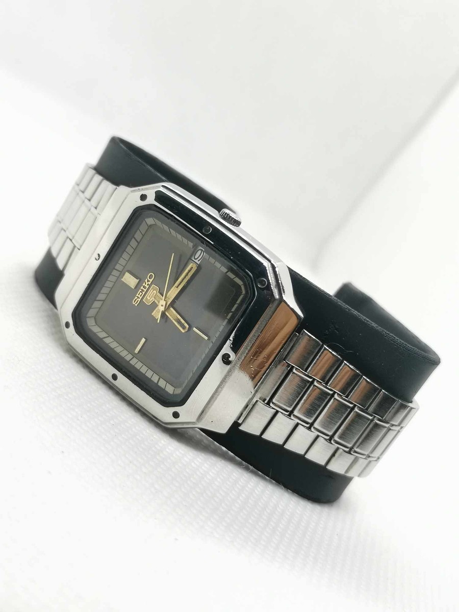 นาฬิกา Seiko 5​ Automatic 6309 Man 1970-1979Japan หน้า​TV หน้าปัดสีดำ ของแท้100%