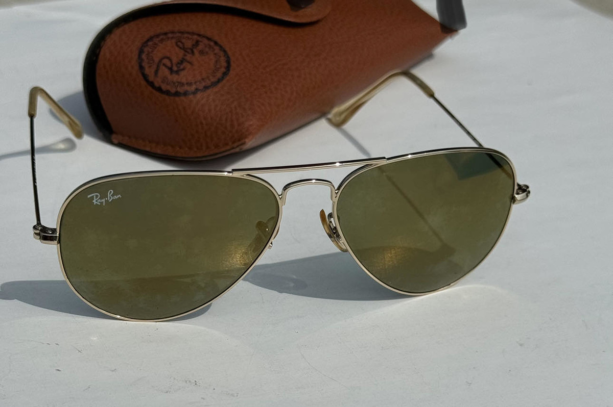 ขายแล้วครban RB 3025 AVIATOR ไซส์58 แท้100% เลนส์ ทองใส่สะบายตา เลนส์ไม่มีรอยใดๆ