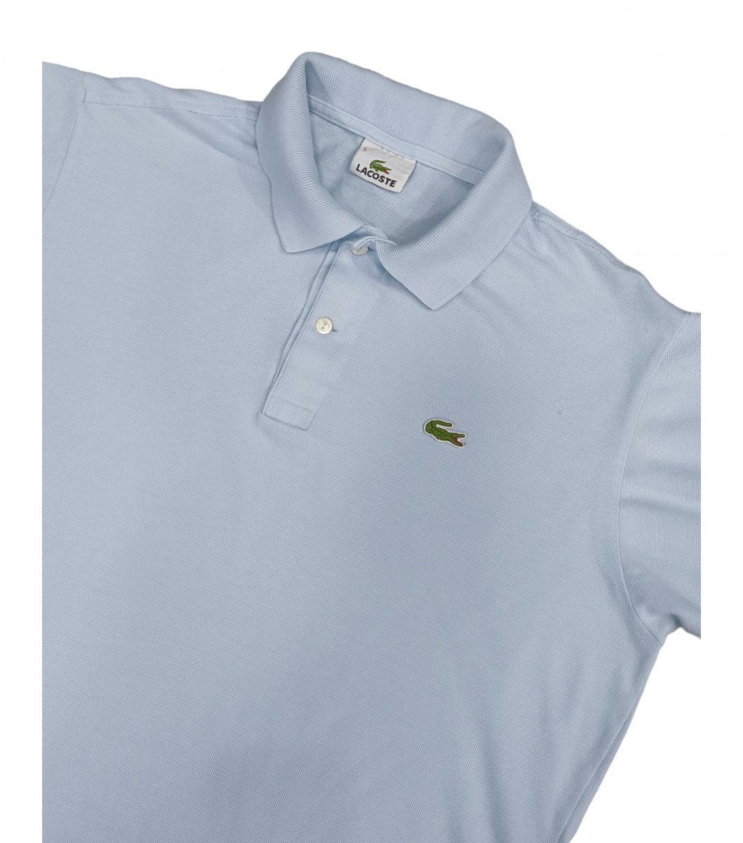 LACOSTE เสื้อยืดคอโปโลสีฟ้าอ่อน  อก46