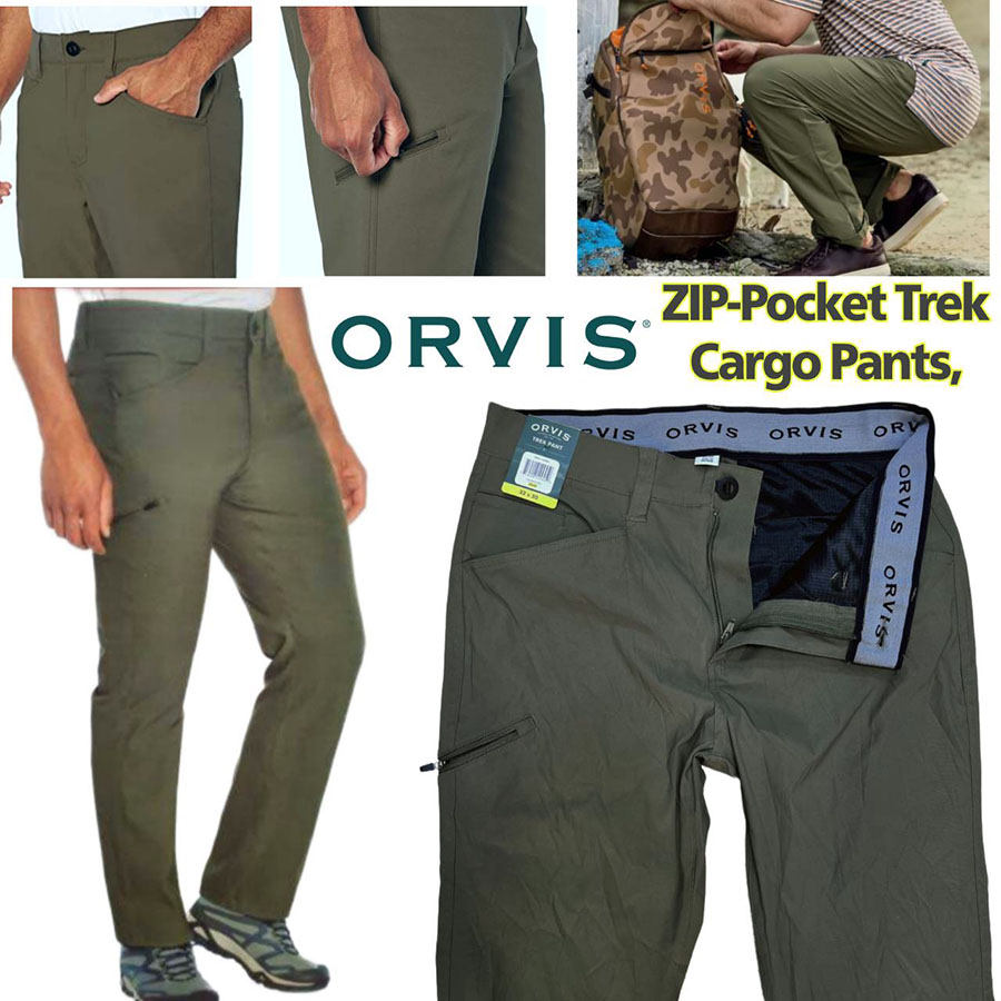 ORVIS Cargo pants /w.34/36 กางเกงขายาวผ้ายืด 7 ช่องกระเป๋า 2 สีสวยใหม่ รวมส่ง ke