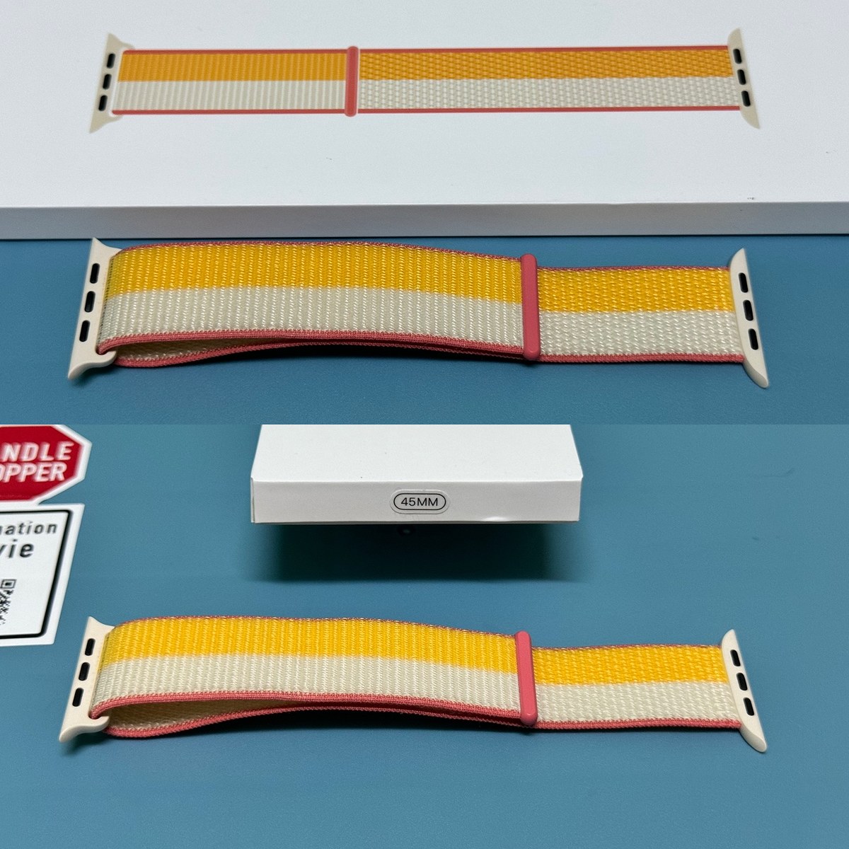 สายนาฬิกา Apple Watch แบบ Sport Loop สี Maize/White สำหรับ Apple Watch ขนาด 42/44/45/49 mm. 
สายมือ