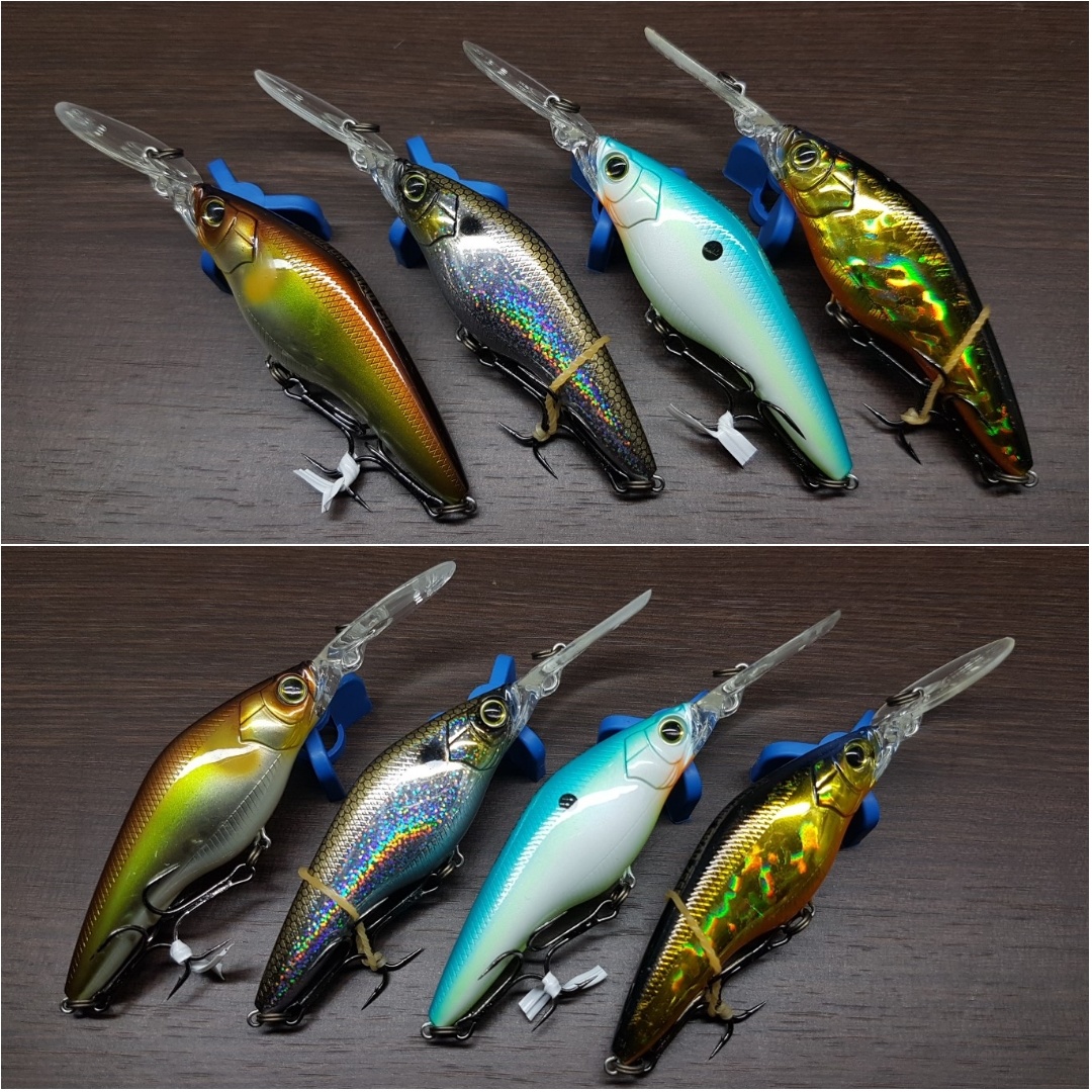 A5: Duel Hardcore Shad 75SF, 11 g Slow Float ลำตัวเงินเหลือบเขียว มาร์คหูเหลือง สันหลังน้ำตาล ท้องขา