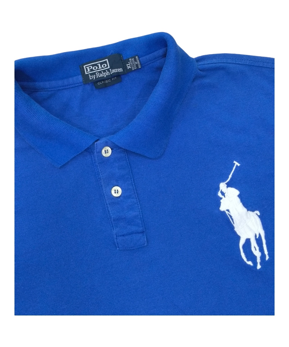 เสื้อโปโล POLO RalphLauren ม้าใหญ่ น้ำเงินสวย แท้มือ2