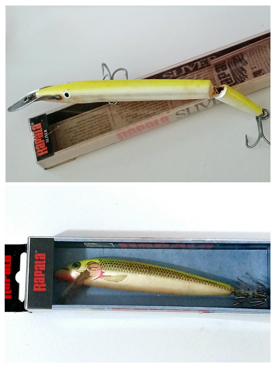 

[b]บนลงล่าง[/b]

1. Rapala Sliver SL-20 SFC (Finland) รุ่นเก่า หายาก 

[b]ขายตัวละ 500 บาท ร