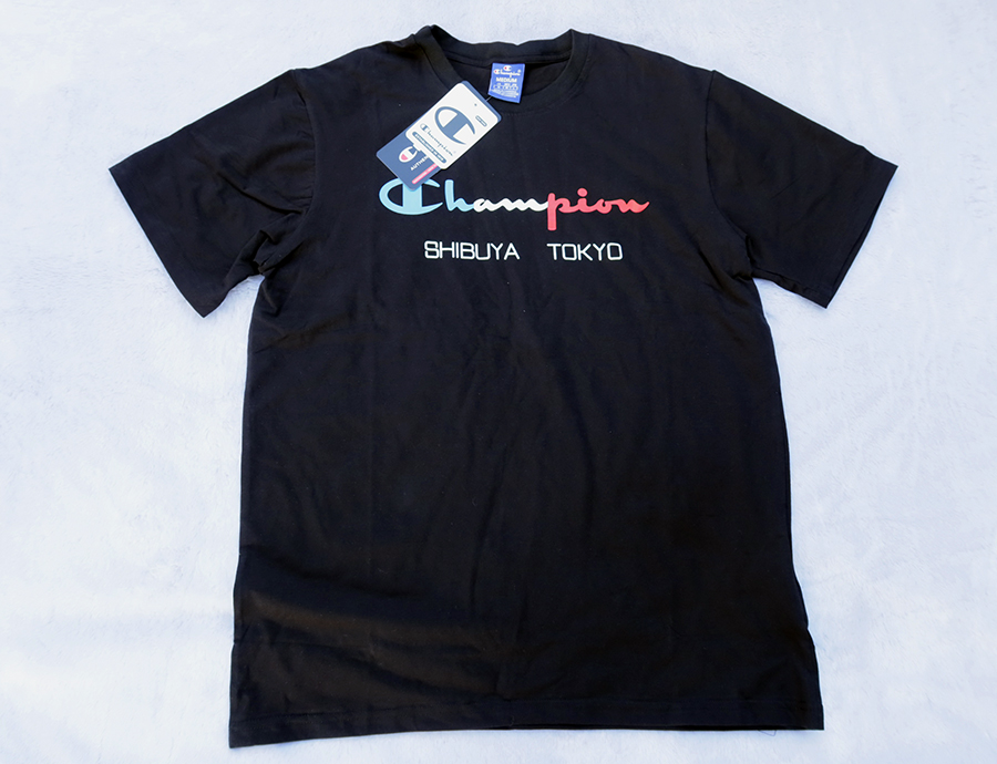 Champion /M/L/XL เสื้อยืดแขนสั้นลายสกรีนและลายปัก 5 แบบสวยใหม่แท้ รวมส่ง kerry