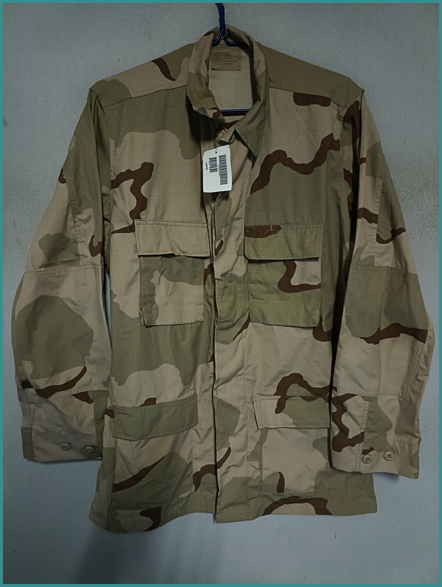 เสื้อทหาร US ARMY ลายพรางทะเลทราย 3 สี (ป้ายห้อย)  SIZE:37-41