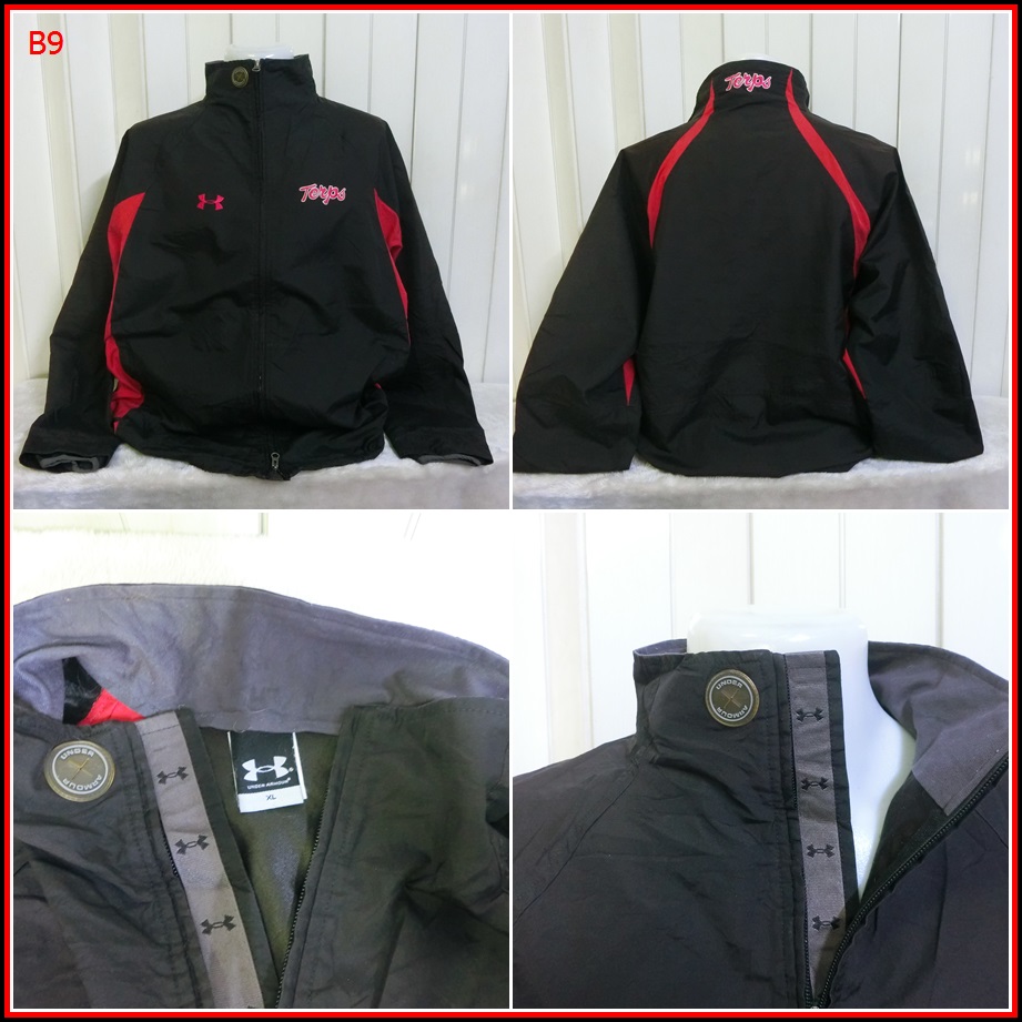 B9. JACKET UNDER ARMOUR  ใส่ออกทริปกลางแจ้งเดินป่าแคมปิ้งสภาพดี ไม่มีตำหนิเนื้อผ้าแห้งไว   ไซ้ด์ XL 