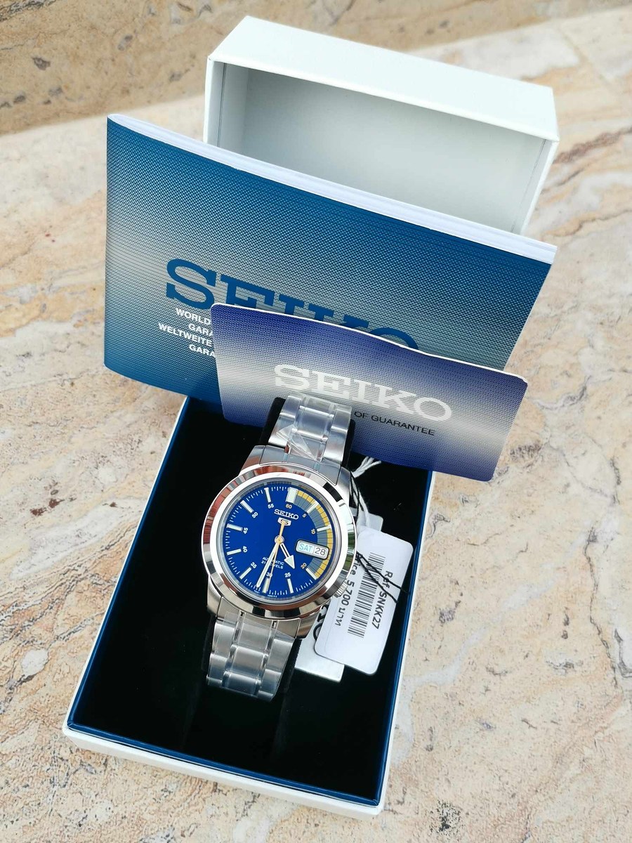 Seiko 5​ ​ Automatic​
กลไกลระบบเครื่อง 7s26
รุ่น SNKK27
  ****#มือหนึ่ง
*****#ประกัน1ปี
ราคาป้า