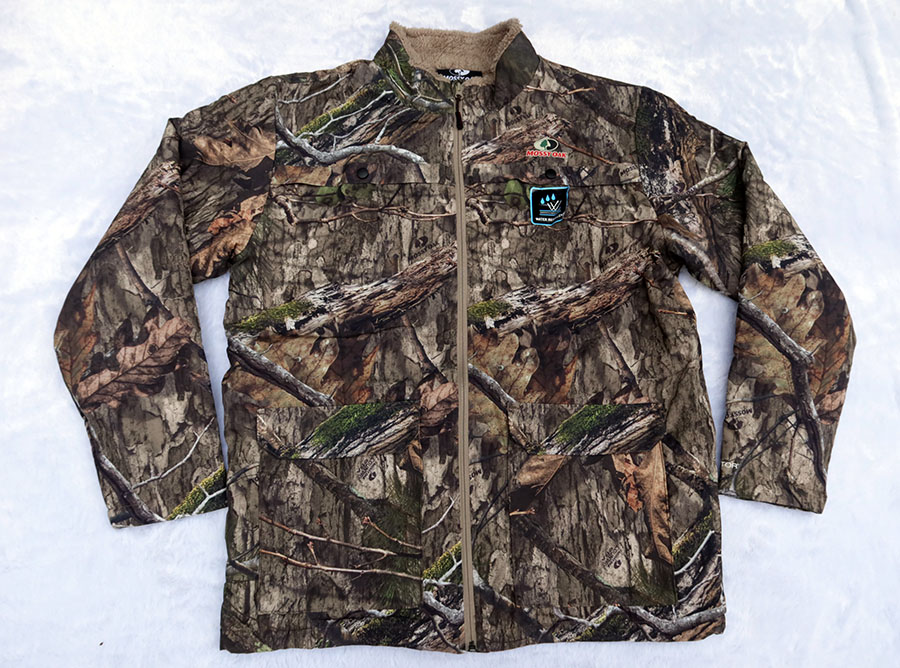 Mossy Oak Men's Fleece Lined Hunting Jacket /46/50 เสื้อกันหนาวลายต้นไม้สวยใหม่