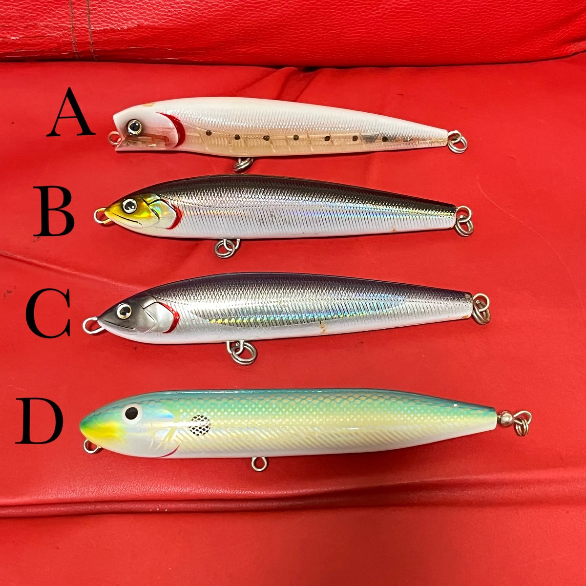 A.  เหยื่อผิวน้ำ  DAIWA  SALTIGA DORADO PENCIL   18 cm    ราคา 480 บาท   ----------------ขายแล้วครับ