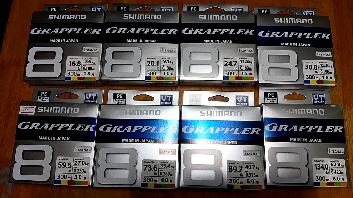 สายพีอี SHIMANO GRAPPLER X8 จัดโปร ครบทุกเบอร์