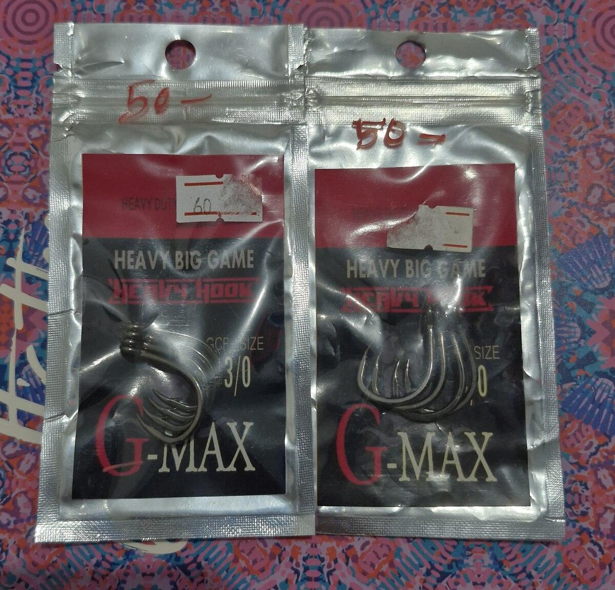 7. เบ็ด GMAX ขนาด  3/0 จำนวน 2 ซองๆละ 50 บาท