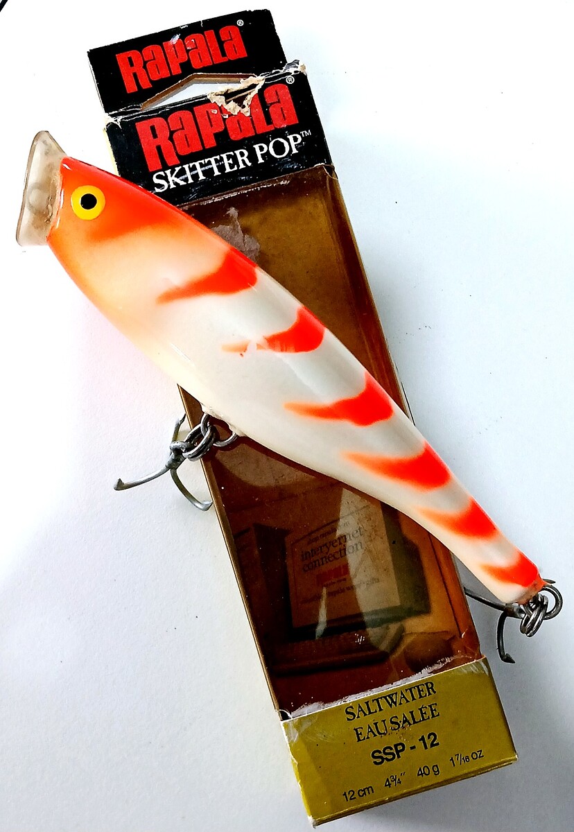 
Rapala Skitter Pop SSP-12 CG รุ่นเก่า หายาก เลิกผลิต


[b]ขายตัวละ 300 บาท รวมส่งค่ะ[/b]



