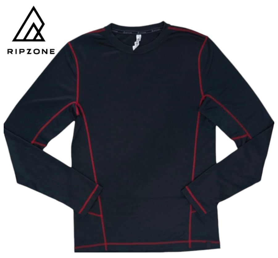 เสื้อกัน กันUV Ripzone สีดำด้ายแดง ผ้าแห้งเร็ว เนื้อผ้าดีมากทรงสวย 220.