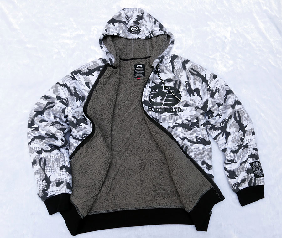 Ecko Unltd.Sherpa Hoodie /L/XL (48/50) เสื้อกันหนาวมีฮูด 2 ลายพรางสวยใหม่แท้