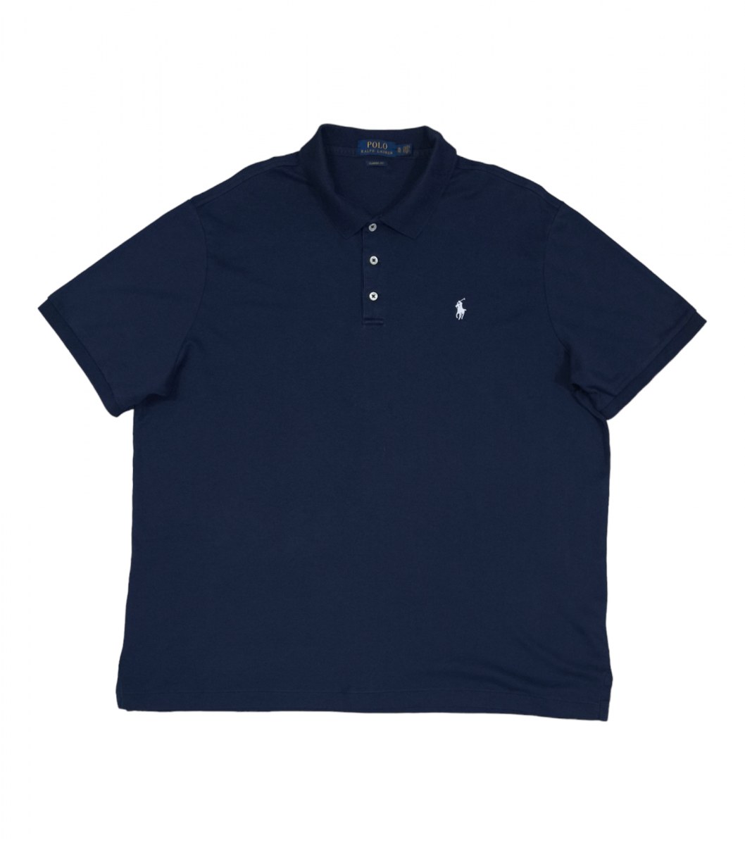 Polo RalphLauren เสื้อยืดคอโปโล สีกรมเข้ม  อก50