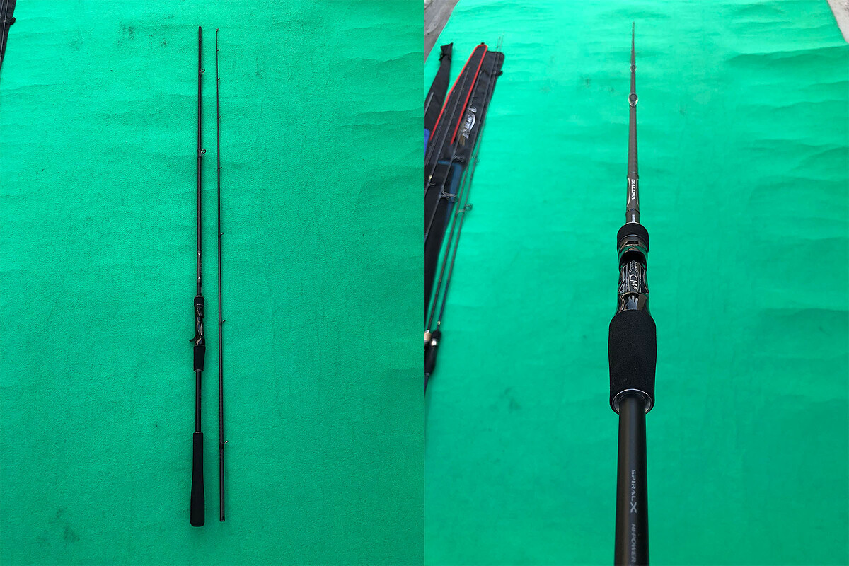 1. Shimano DIALUNA B96M คัน 1 ท่อนยาว 9'6" Lure Wt: 10-45g , Line: PE0.8-2.5 คันสวยริ้วรอยผิวบางๆ เล