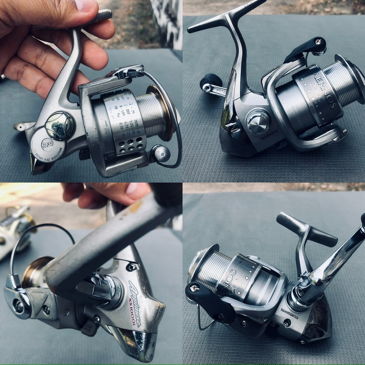 1. Shimano aernos 2000. สภาพยังสวย มีรอยบ้างหมุนลื่น ใช้งานปกติ  590.- พร้อมส่ง

2. Ryobi applause