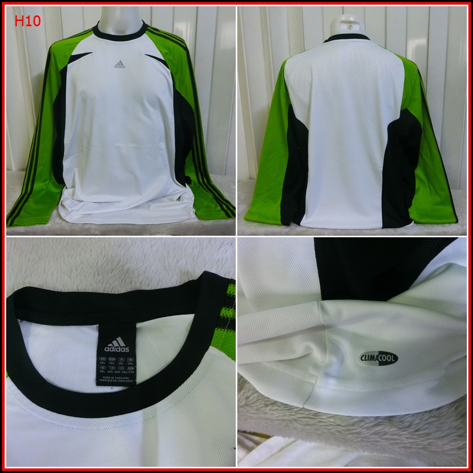 H10. ADIDAS   มือสอง สำหรับใส่ออกทริปกลางแจ้ง ตกปลา เดินป่า แคมปิ้ง  ไซ้ด์ 2XL อก 50 นิ้ว / 32 นิ้ว 