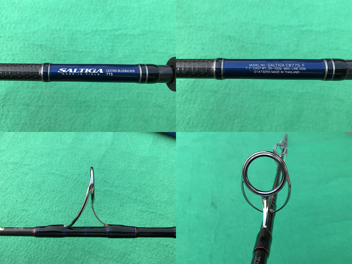 Daiwa SALTIGA CASSTING-BLUEBACKER 77S คัน 2 ท่อนต่อโคนยาว 7'7" Cast Wt: 35-100g , Line Max: 50lb คัน