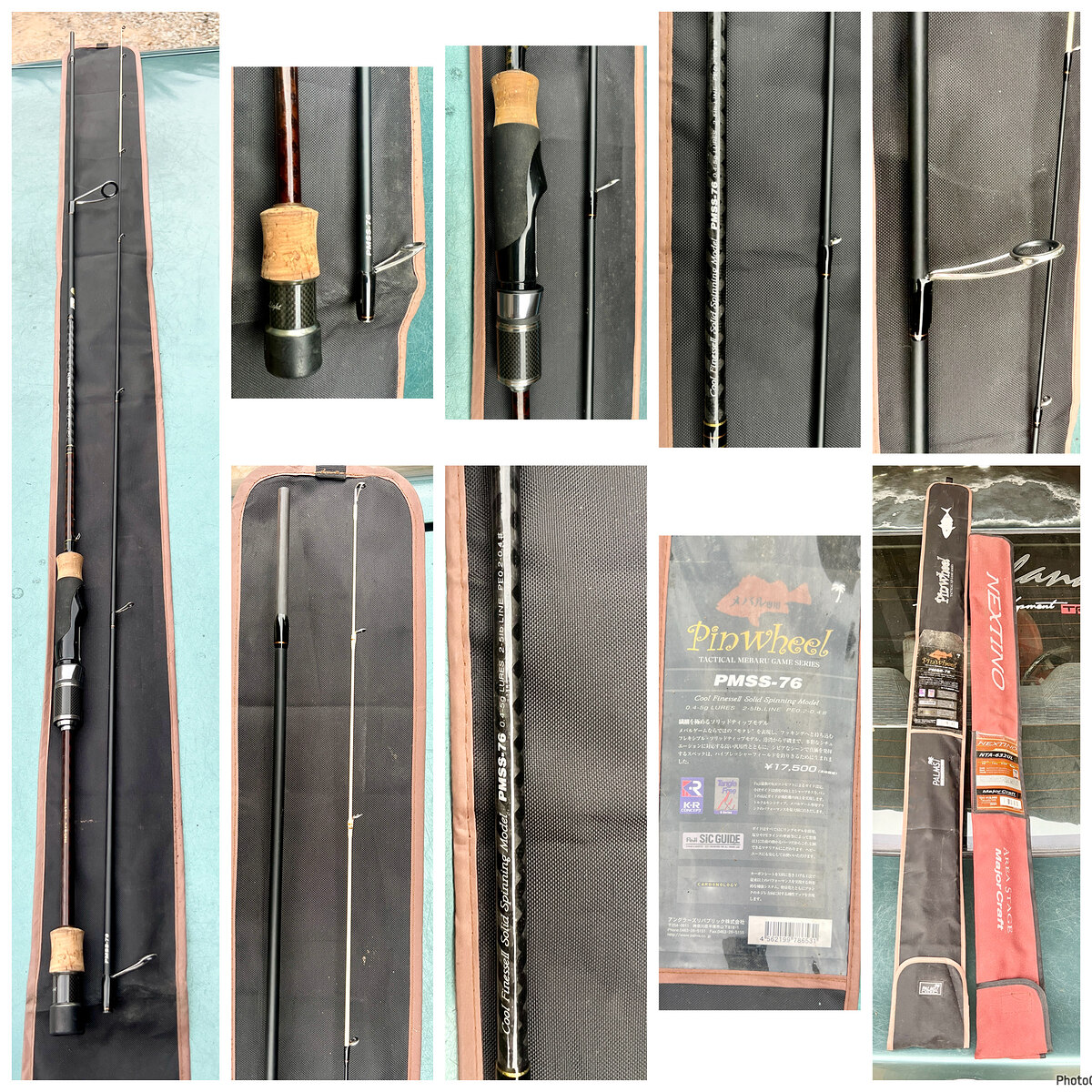 3.	คันสปิน PLAM PINWHEEL Model: PMSS-76 คันสองท่อน ยาว 7’6” Line: 2-5 lb PE0.2-0.4  น้ำหนักเหยื่อ 0.