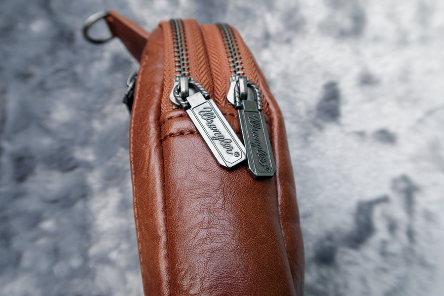  wrangler leather crossbody sling bag