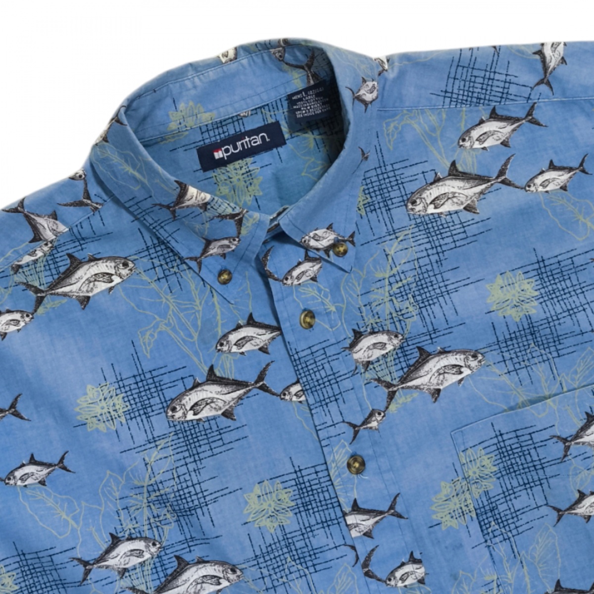 Puritan Shirt Fish in Bangladesh  กระดุมลายกะ 