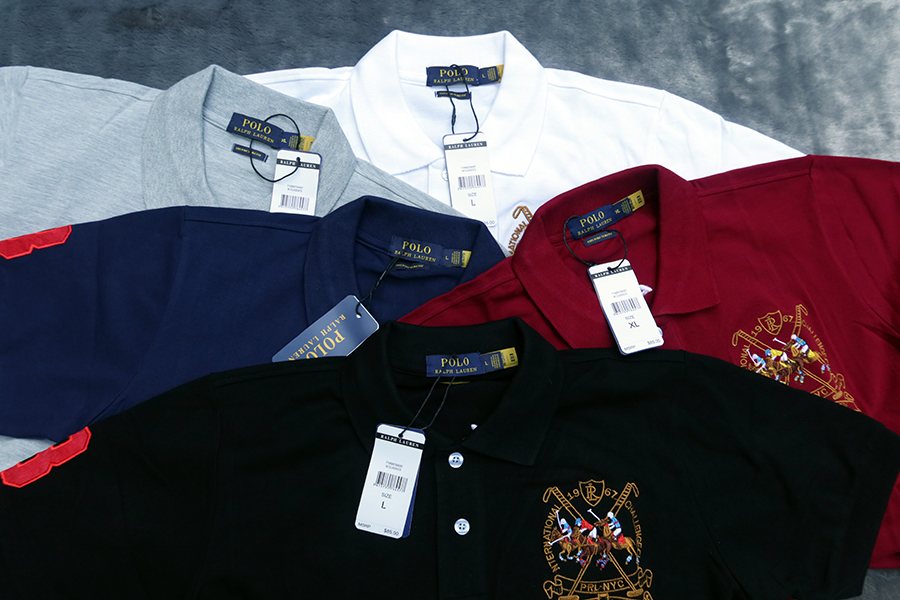 Polo Ralph Lauren custom slim fit /(42/44/46) เสื้อยืดปกโปโล 5 สีใหม่หลุดโรงงาน