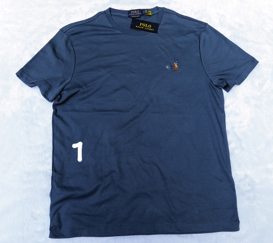 Polo Ralph Lauren custom slim fit /L (44) เสื้อยืดคอกลม 6 สีใหม่แท้ ราคารวมส่ง 