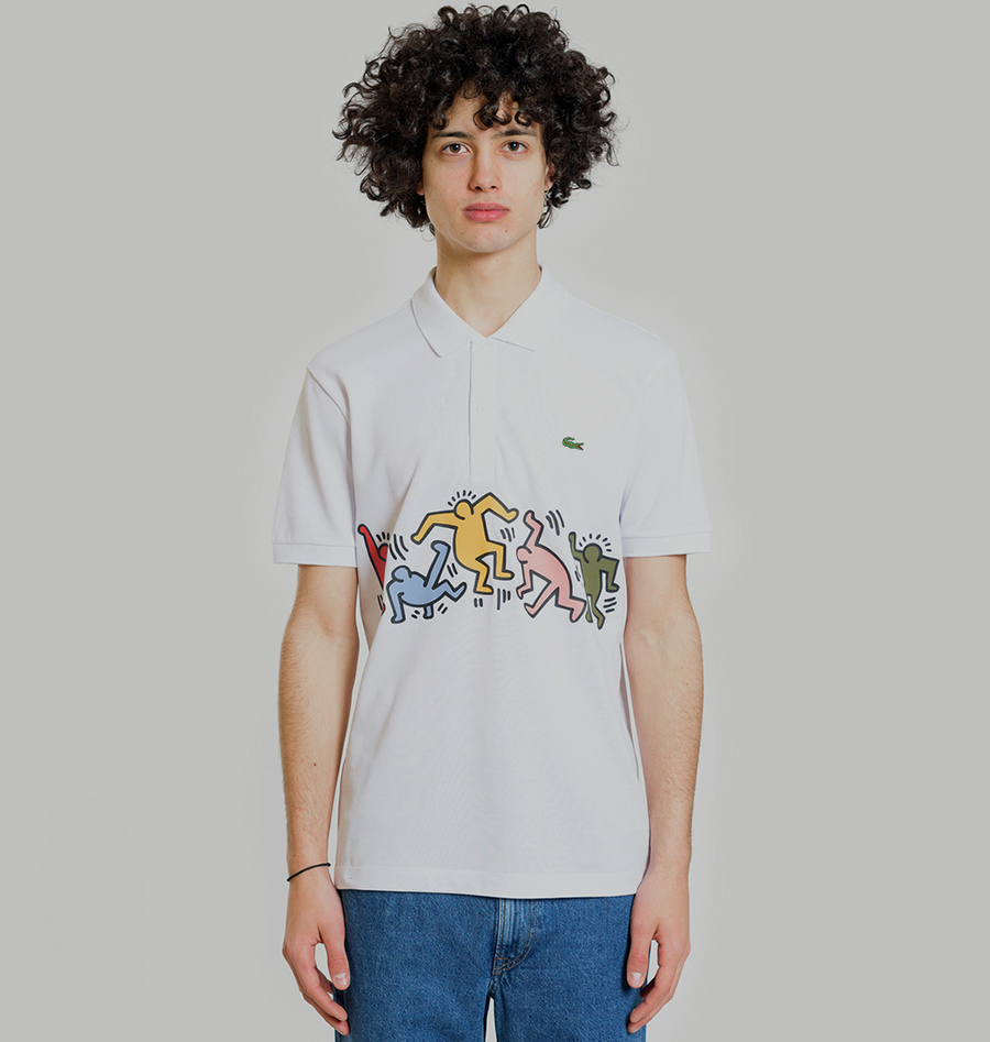 LACOSTE Keith Haring Graphic Pique Regular Fit Polo